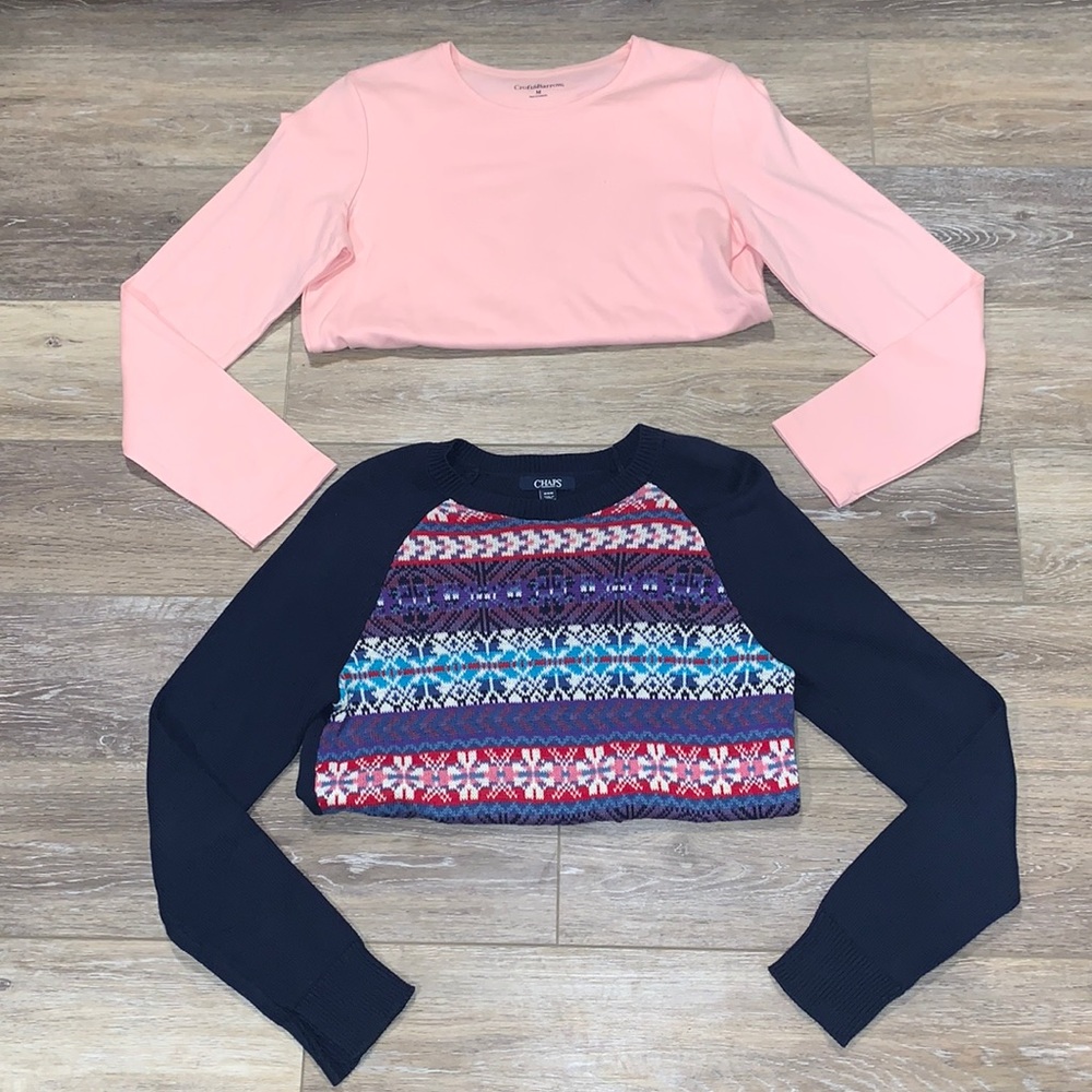 Winter Sweater 2 Piece Bundle Shirt and Sweater